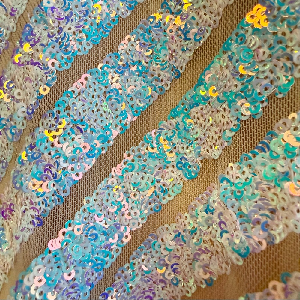Jovani Low V Neck Sequin Sheath Mermaid Prom Dress Size 8 NWT $680 - Picture 8 of 8